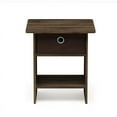 thumbnail image 4 of Furinno 10004 End Table/ Night Stand Storage Shelf with Bin Drawer, Columbia Walnut/Dark Brown, 4 of 6