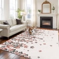 thumbnail image 3 of Spring Floral Washable Living Room Rugs 5'x8', Japanese Watercolor Cherry Blossom Romantic Flowers Low Pile Throw Large Area Rug Non-Slip Sturdy Edge Binding Carpet for Living Room Kitchen Office, 3 of 9