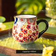 thumbnail image 2 of Taza de cerámica floral dibujada a mano: aislamiento de doble capa y apta for microondas for los amantes del café, 2 of 2