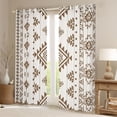 thumbnail image 2 of Erosebridal Hippie Geometric Blackout Curtains Set of 2 (52x84 Each), Beige Brown Aesthetic Aztec Window Curtains, 2 of 6
