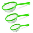 3 Pc Multi Purpose Plastic Strainers Sieve Mesh Colander Flour Sifter