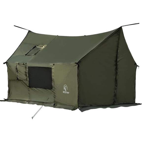 REDCAMP Large Hammock Hot Tent with Stove Jack, 4-6 Person Waterproof & Windproof Ultralight 4 Season Wall Tent with Snow Skirt