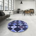 thumbnail image 4 of Ahgly Company Machine Washable Indoor Rectangle Transitional Blue Area Rugs, 3' x 5', 4 of 7