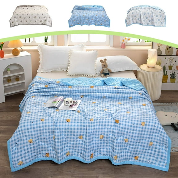 InsCrazy Cooling Comforter Skin-friendly and Keep Adults Cool on Warm Nights Cool Feeling Ice Silk Blanket on Clearance