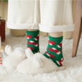 thumbnail image 4 of Christmas Gift Compression Socks for Women New Year No Show Plush Fitness Slipper Fuzzy Girls Socks White, 4 of 9