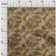 thumbnail image 2 of oneOone Cotton Jersey Brown Fabric Tropical Leaf Craft Projects Decor Fabric Printed By The Yard 58 Inch Wide, 2 of 5