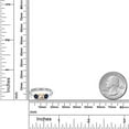 thumbnail image 6 of Gem Stone King 10K Two Tone Gold Peach Morganite and Blue Sapphire Engagement Ring for Women | 1.10 Cttw | Round 5MM | Gemstone October Birthstone | Size 6, 6 of 6