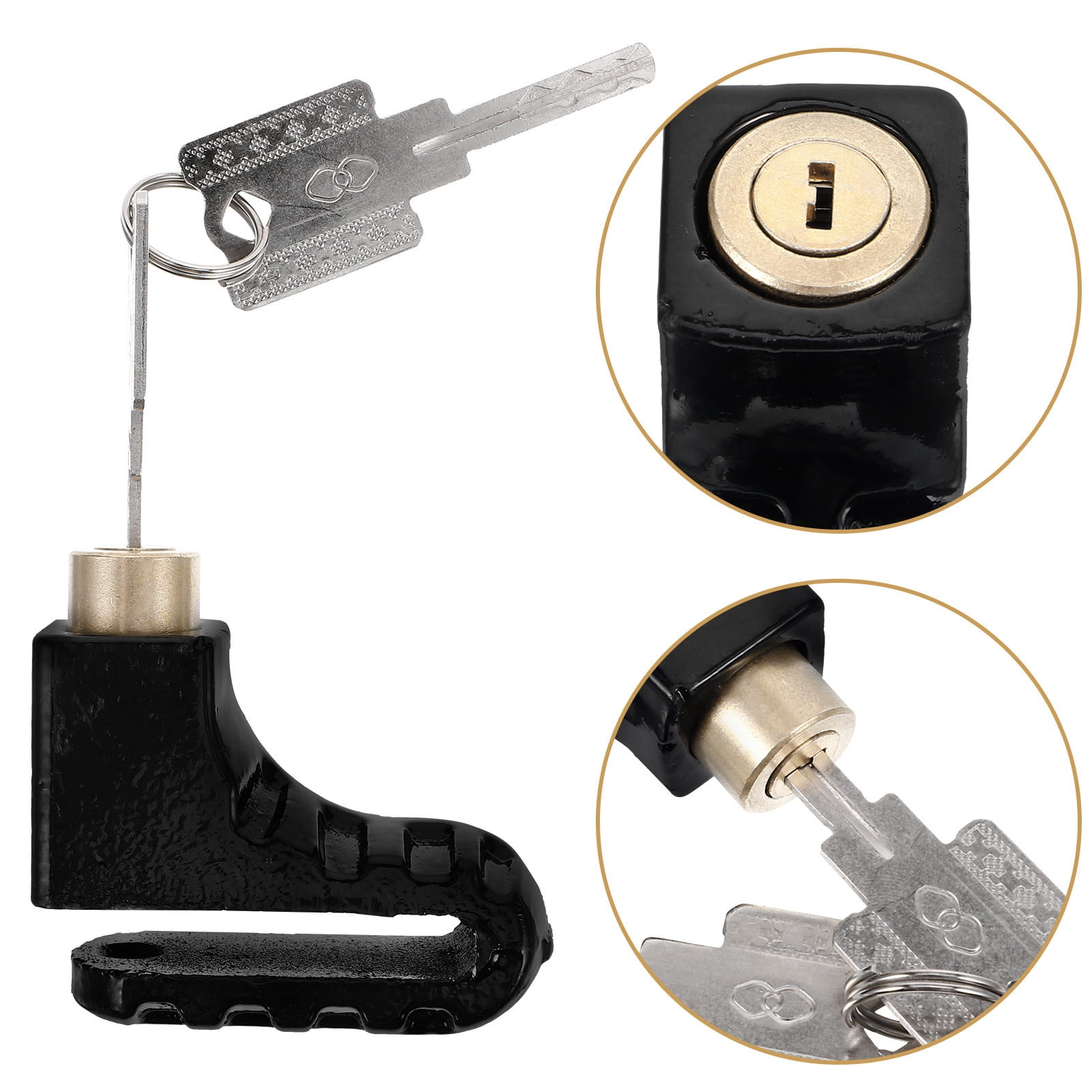 LIFKOME Anti-Theft Disc Lock, Small Metal Alloy for Bicycles and Motorbikes, 3Sets