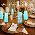 thumbnail image 7 of Artland Soho Optic 14.5 oz Double Old Fashion & 17.5oz Highball Glasses (8-Piece Set) - Modern Design Barware Glasses - Elegant Durable & Stylish Bar Glassware Essential, Dishwasher Safe (Turquoise), 7 of 7