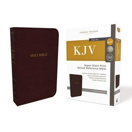KJV, Deluxe Reference Bible, Super Giant Print, Imitation Leather, Burgundy, Red Letter