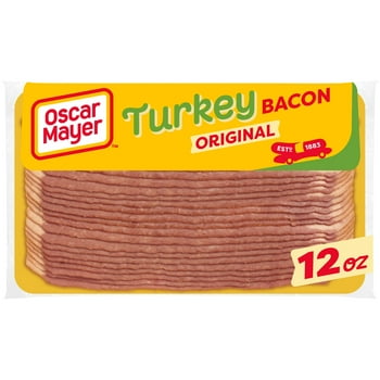 O Mayer Gluten Free Turkey Bacon with 58% Less  & 57% Less Sodium, 12 oz Pack, 21-23 Slices