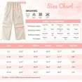thumbnail image 6 of Rolanko Girls Cargo Pants Wide leg Cargo Sweatpants High Waist Kids Joggers with Pockets 4-14 Years, 6 of 7