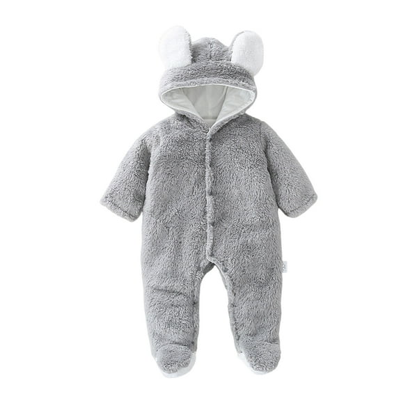 KVPLBQFD Kids Jumpsuit Baby One Pieceset Neutral Onesies Thickened Warm Outdoor Clothing for Winter Baby Kids Clothing 0-3 Months Baby Boy Clothes