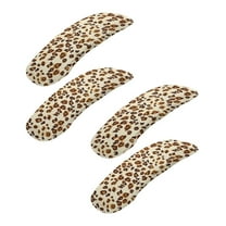 SCRAWLGOD Leopard Print Beige 4 Pieces Stretchy Office Chair Arm Slipcovers Cozy Anti-Slip Office Seat Hand Rest Protector Easy to Install Rotating Chair Armrest Cover