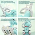 thumbnail image 3 of Blue Rocking Horse for Toddlers 1-3 Years 4 in 1 Design Kids Ride on Toy Balance Bike Push Cart with Detachable Balance Board Fun Birthday Gift, 3 of 8