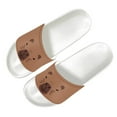 thumbnail image 2 of Psesaysky Brown Slide Sandals for Men Boys Anti-Slip Wear-Resistant Cartoon Beach Sandals House Shower Shoes Size 5-14, 2 of 4