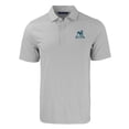 thumbnail image 2 of Men's Cutter & Buck  Gray/White Citadel Bulldogs Forge Eco Double Stripe Stretch Recycled Tri-Blend Polo, 2 of 3
