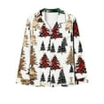 thumbnail image 3 of Xihbxyly Christmas Pajamas for Women, Women's Christmas Printed Pajama Set for Daily Home Wear Two-Piece Pajama Set with Pocket, 3 of 4