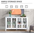 thumbnail image 4 of HomCom Vintage Sideboard Accent Cabinet, White, 4 of 9