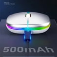 thumbnail image 5 of CHOK Rechargeable wireless mouse dual mode slim portable mouse with LED light USB 2.4GHz and Bluetooth 5.2 wireless silent mouse for laptop Windows/Mac system computers., 5 of 5