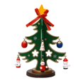 thumbnail image 1 of Funny Desktop Wooden Christmas Tree Decor Christmas Toy Set With Mini Ornaments, 1 of 5