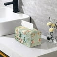 thumbnail image 5 of ZUXONGSY Hummingbird Floral Tissue Box Cover Rectangular PU Long Tissue Box Cover with Buttons Decorative Holder Organizer Stylish Leather Box Bathroom Decorative Accessories, 5 of 7