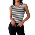 thumbnail image 6 of Knit Tank Tops For Women，Cropped Tank Tops Womens Plus Size Tank Tops Womens Tank Tops Linen Summer Tops Womens Linen Vest Long Tank Tops Crewneck Tank Top Women Running Tank Tops, 6 of 7