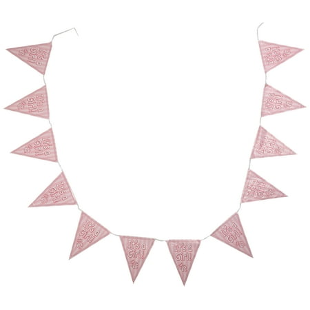 It's A Girl Pennant Banner Party Accessory (1 count) (1/Pkg)