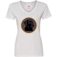 thumbnail image 3 of Inktastic Black Lab Dog Labrador Retriever Women's V-Neck T-Shirt, 3 of 5
