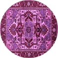 thumbnail image 1 of Ahgly Company Indoor Round Oriental Pink Industrial Area Rugs, 8' Round, 1 of 4