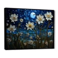 thumbnail image 2 of Designart "Dreamy Moonlit Flower Fields I" Wildflowers Floater Framed Wall Art Prints, 2 of 5