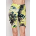 thumbnail image 2 of Tie Dye High Waisted Biker Shorts - Plus Size - 1XL 2XL 3XL - 3 Inch Waist Yellow 1XL/2XL, 2 of 2