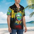 thumbnail image 4 of Dark Thin Blue Line Mens Hawaiian Shirt Short Sleeve Casual Button Up Tropical Summer Beach Shirt, 4 of 9
