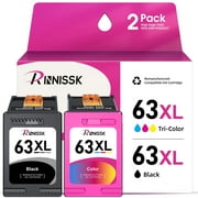 63 Ink Cartridge | Works with HP DeskJet 1112 2130 3630 HP ENVY 4510, 4520 HP OfficeJet 3830 4650 5200 Series | F6U61AN