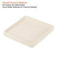 thumbnail image 3 of Uxcell 5" Ceramic Square Planter Saucer Flower Pot Drip Tray Coaster, Beige 2 Pack, 3 of 6