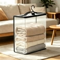 thumbnail image 5 of Szubyfq Clear Mesh Breathable Storage Bag 5L, Foldable Reusable Storage Bag With Hook & Zippers & Carrying Handles, Dusts Proof Organizer For Clothes Towels Bedding Bedroom Home Daily Organizer, 5 of 5