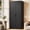 Black, variant on Gyger 67.3 Inch 2 Door Wardrobe Armoire with Hanging Rod and Interior Shelf, Freestanding Wooden Clothes Storage Cabinet for Bedroom,White