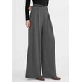 thumbnail image 3 of PRETTYGARDEN Womens Fall Wide Leg Trousers High Elastic Waist Loose Pleated Long Flowy Palazzo Work Pants with Pockets, 3 of 6