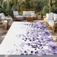 thumbnail image 2 of Purple Outdoor Rug for Patio/Deck/Porch, Non-Slip Large Area Rug 6 x 9 Ft, Eucalyptus Leaves Indoor Outdoor Rugs Washable Area Rugs, Reversible Camping Rug Carpet Runner, 2 of 8