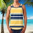 thumbnail image 5 of kpoplk Men's Tank Tops Workout Gym Swim Beach Tops Big and Tall Marathon Muscle Sleeveless Shirts Yellow,3XL, 5 of 5