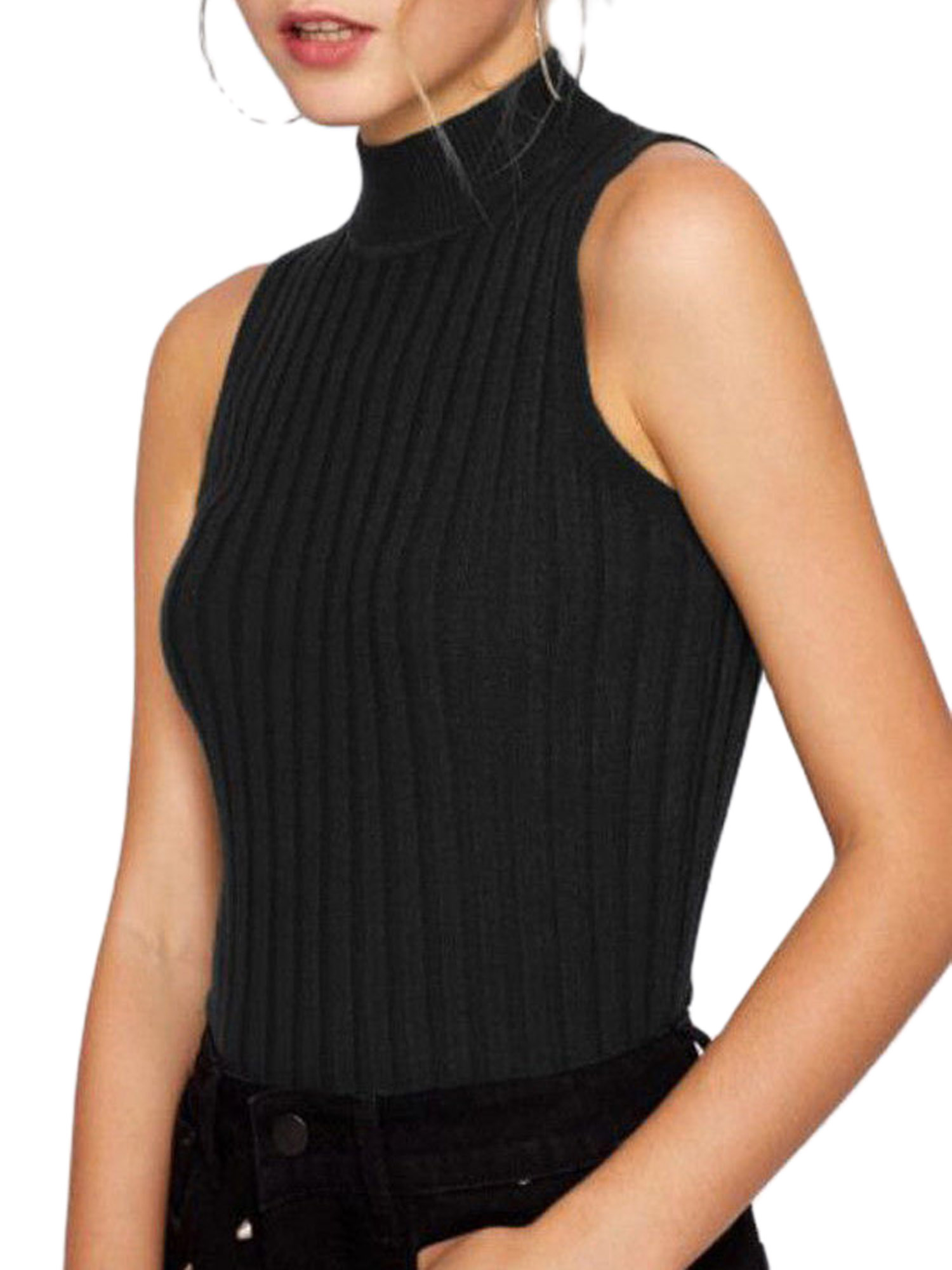 Women Sleeveless Tank Crop Tops Casual 