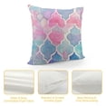 thumbnail image 4 of YINGXI  Seamless Pattern Throw Pillow Cover Pink Teal and Purple Colorful Creative Decoration Pillow Case 24x24in, 4 of 5