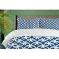 thumbnail image 4 of Ambesonne Navy Duvet Cover Sets, Marine Life Woven Composition, 2-Queen, Navy Blue and White, 4 of 7