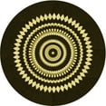thumbnail image 1 of Ahgly Company Indoor Round Patterned Night Black Area Rugs, 5' Round, 1 of 6