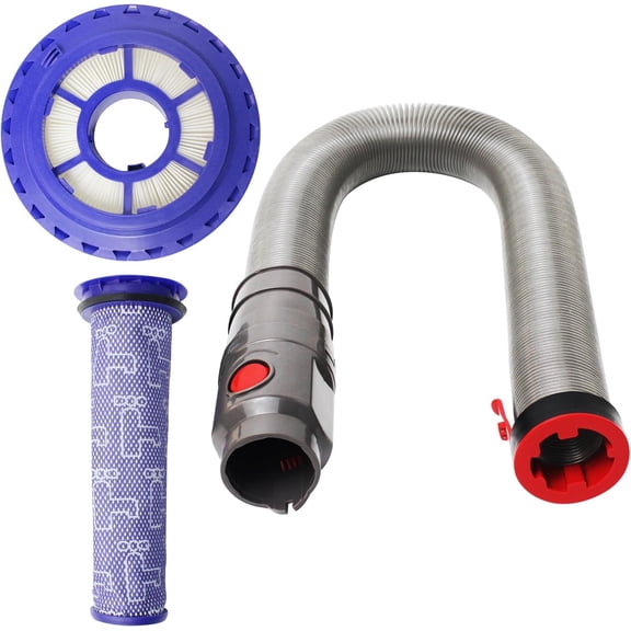 DC41 Replacement Hose and DC41 Filter Replacement Compatible with Dy*son DC41, DC65, DC66, UP13, UP20 Animal, Multi Floor and Ball Vacuum, Vacuum Cleaner Hose (60cm to 350cm Long）, Gray