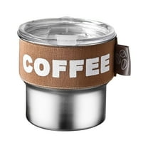 Insulated Coffee Cup Portable Stainless Steel Travel Mug with Lid Leak Proof Design Ideal for Home and Car Use 400ML Capacity