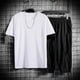 thumbnail image 3 of Trajes deportivos Top Camiseta de algodón para hombre Ropa básica para hombre Capris originales Marcas Pantalones elásticos de lujo Conjuntos 2024 Chándal de tendencia, 3 of 5