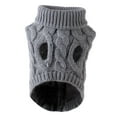 thumbnail image 3 of Knitted Dog Sweater Dog Winter Sweater Soft Comfortable Warm Pet Sweater Knitted Pet Puppy Clothes for Park Walking Picnics Grey M, 3 of 10