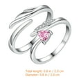 thumbnail image 2 of GOOHOCHY 1 par de pareja anillo anillo diseño anillo abierto anillos dedo fingeres de moda joyería, 2 of 8