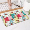 thumbnail image 4 of Pioneer Flower Floral Print Pattern Bathroom Rugs Mat, Non Slip Microfiber Bathroom Rug with Rubber Backing, Soft Mats for Bathroom Floor Tub Shower, 17"x27", 4 of 5